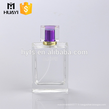 Bouteille de parfum de verre de 100ml, bouteille de parfum de jet